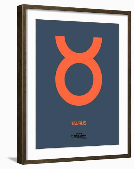 Taurus Zodiac Sign Orange-NaxArt-Framed Art Print