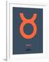 Taurus Zodiac Sign Orange-NaxArt-Framed Art Print