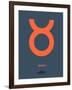 Taurus Zodiac Sign Orange-NaxArt-Framed Art Print