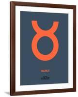 Taurus Zodiac Sign Orange-NaxArt-Framed Art Print