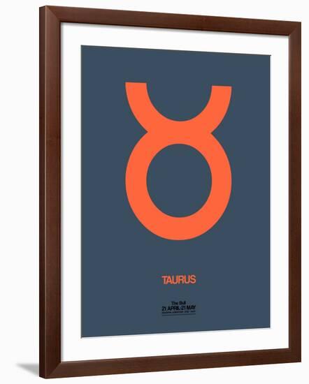 Taurus Zodiac Sign Orange-NaxArt-Framed Art Print