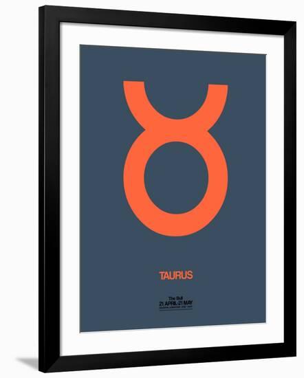 Taurus Zodiac Sign Orange-NaxArt-Framed Art Print