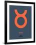 Taurus Zodiac Sign Orange-NaxArt-Framed Art Print