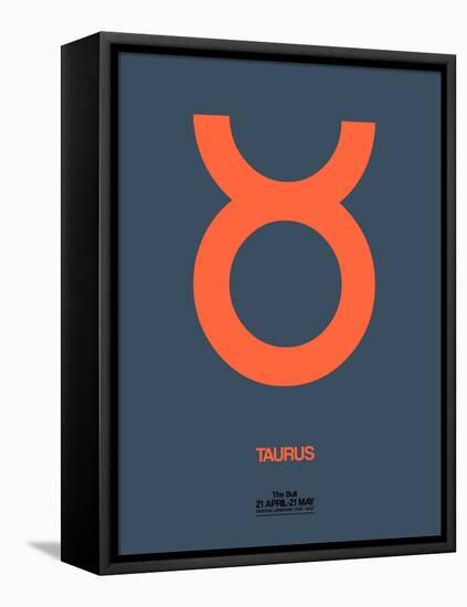 Taurus Zodiac Sign Orange-NaxArt-Framed Stretched Canvas