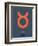 Taurus Zodiac Sign Orange-NaxArt-Framed Art Print