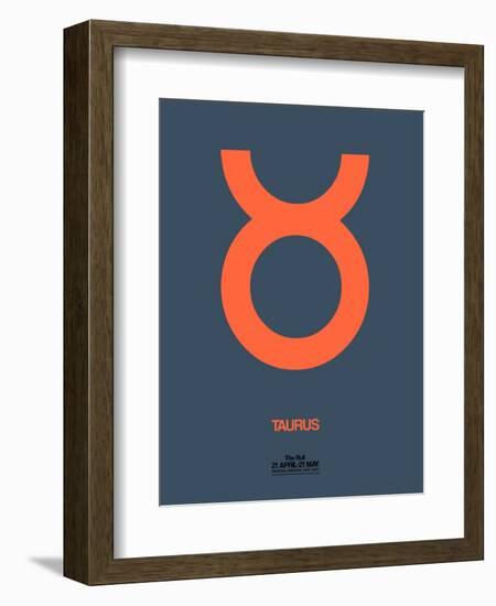 Taurus Zodiac Sign Orange-NaxArt-Framed Art Print