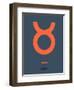 Taurus Zodiac Sign Orange-NaxArt-Framed Art Print