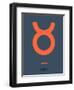 Taurus Zodiac Sign Orange-NaxArt-Framed Art Print