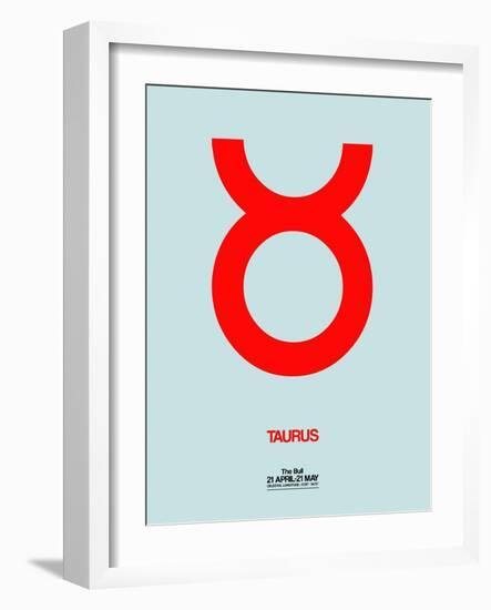 Taurus Zodiac Sign Red-NaxArt-Framed Art Print