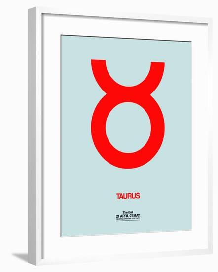 Taurus Zodiac Sign Red-NaxArt-Framed Art Print