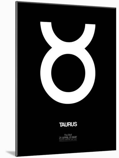Taurus Zodiac Sign White-NaxArt-Mounted Art Print