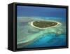 Tavarua Island and Coral Reef, Mamanuca Islands, Fiji-David Wall-Framed Stretched Canvas