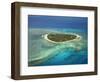 Tavarua Island and Coral Reef, Mamanuca Islands, Fiji-David Wall-Framed Photographic Print