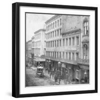 Tavern and Liquor Store Do Business on Sacramento Street-null-Framed Photographic Print