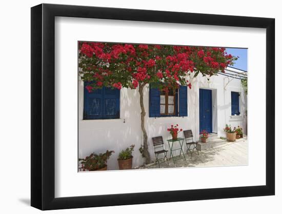 Tavern in Lefkes, Paros Island, Cyclades, Greece-Katja Kreder-Framed Premium Photographic Print