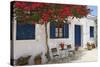 Tavern in Lefkes, Paros Island, Cyclades, Greece-Katja Kreder-Stretched Canvas