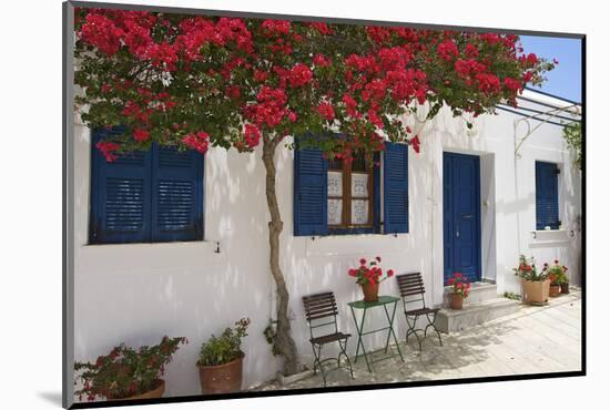 Tavern in Lefkes, Paros Island, Cyclades, Greece-Katja Kreder-Mounted Photographic Print