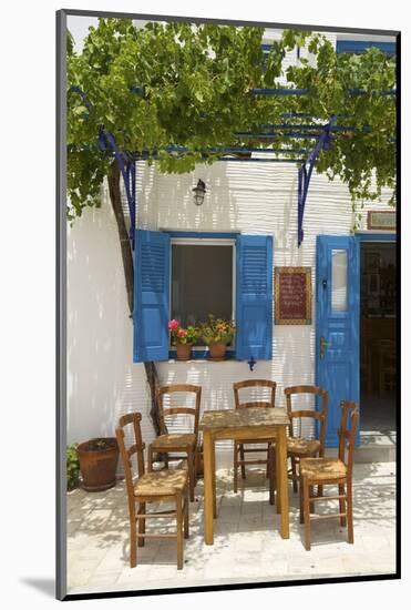 Tavern in Lefkes, Paros Island, Cyclades, Greece-Katja Kreder-Mounted Photographic Print