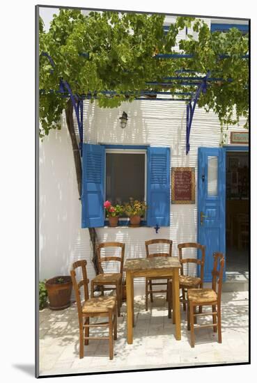 Tavern in Lefkes, Paros Island, Cyclades, Greece-Katja Kreder-Mounted Photographic Print