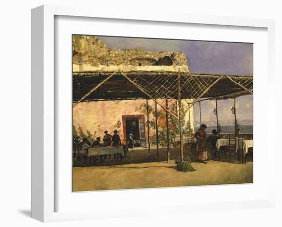 Tavern in Posillipo, Naples, 1886-Vincenzo Migliaro-Framed Giclee Print