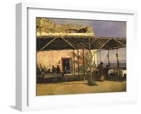 Tavern in Posillipo, Naples, 1886-Vincenzo Migliaro-Framed Giclee Print