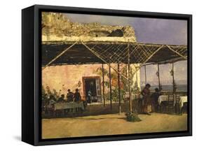 Tavern in Posillipo, Naples, 1886-Vincenzo Migliaro-Framed Stretched Canvas