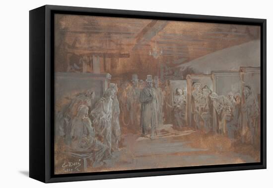 Tavern in Whitechapel, 1869-Gustave Doré-Framed Stretched Canvas