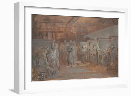 Tavern in Whitechapel, 1869-Gustave Doré-Framed Giclee Print