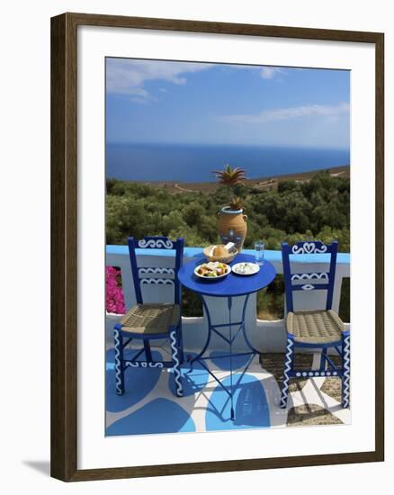 Tavern Near Chora Sfakion, Crete, Greece-Katja Kreder-Framed Photographic Print