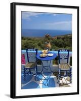 Tavern Near Chora Sfakion, Crete, Greece-Katja Kreder-Framed Photographic Print