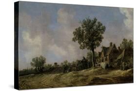 Tavern on a Country Road, 1620-Jan Van Goyen-Stretched Canvas