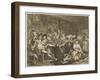 Tavern Scene Illustration to the Rakes Progress-William Hogarth-Framed Art Print