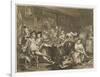 Tavern Scene Illustration to the Rakes Progress-William Hogarth-Framed Art Print