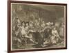 Tavern Scene Illustration to the Rakes Progress-William Hogarth-Framed Art Print