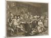 Tavern Scene Illustration to the Rakes Progress-William Hogarth-Mounted Art Print