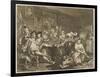 Tavern Scene Illustration to the Rakes Progress-William Hogarth-Framed Art Print