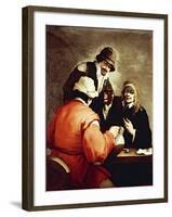 Tavern Scene-Luca Giordano-Framed Giclee Print