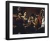 Tavern Showing Musicians and Drinkers, Circa 1625-Valentin de Boulogne-Framed Giclee Print