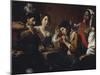 Tavern Showing Musicians and Drinkers, Circa 1625-Valentin de Boulogne-Mounted Giclee Print