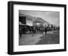Taverns and Wagons in Western American Town-null-Framed Photographic Print