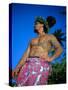 Tavita Manea, the Tattooed Tattoer, Moorea, Society Islands, French Polynesia-Sylvain Grandadam-Stretched Canvas