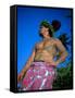 Tavita Manea, the Tattooed Tattoer, Moorea, Society Islands, French Polynesia-Sylvain Grandadam-Framed Stretched Canvas