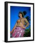 Tavita Manea, the Tattooed Tattoer, Moorea, Society Islands, French Polynesia-Sylvain Grandadam-Framed Photographic Print