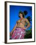 Tavita Manea, the Tattooed Tattoer, Moorea, Society Islands, French Polynesia-Sylvain Grandadam-Framed Photographic Print