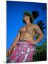 Tavita Manea, the Tattooed Tattoer, Moorea, Society Islands, French Polynesia-Sylvain Grandadam-Mounted Photographic Print