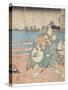 Tawara No Tota Defeating the Centipede, 1850-51-Utagawa Kunimaro-Stretched Canvas