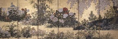 Flowers and Butterflies-Tawaraya Sotatsu-Framed Stretched Canvas