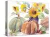 Tawny Sunflowers and Pumpkins-Lanie Loreth-Stretched Canvas