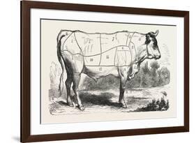 Tax Butchery Paris, Division by Categories of Beef, France-null-Framed Giclee Print