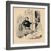 'Tax Collecting in the reign of Edward the First', c1860, (c1860)-John Leech-Framed Giclee Print